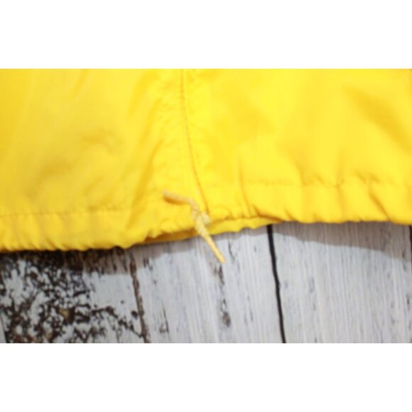 Vtg LL Bean Aspen Anorak Foldable Hiking Backpacking Yellow Rain Coat Jacket M - Picture 4 of 13